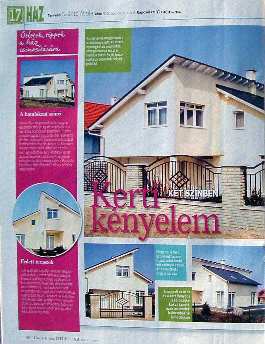 Családi ház ötlettár XII. évfolyam 2007/2. szám - . oldal